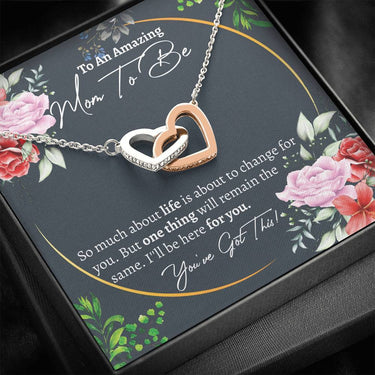 Mom To Be Interlocking Hearts Necklace - Love You This Much